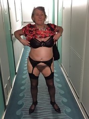 Amateur Granny rider slut shows big boobs