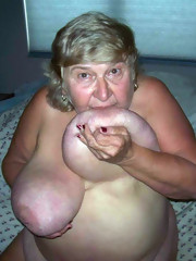 Amateur Granny sexy slut shows big boobs