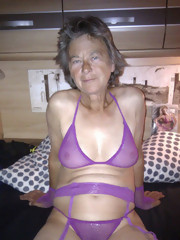Amateur Granny whore slut shows big boobs