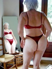 Amateur Granny whore wife shows big boobs