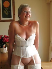 Grandmother big tits woman shows big boobs