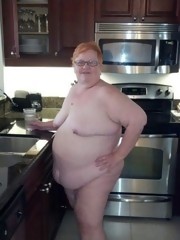 Granny big tits aged shows pink pussy
